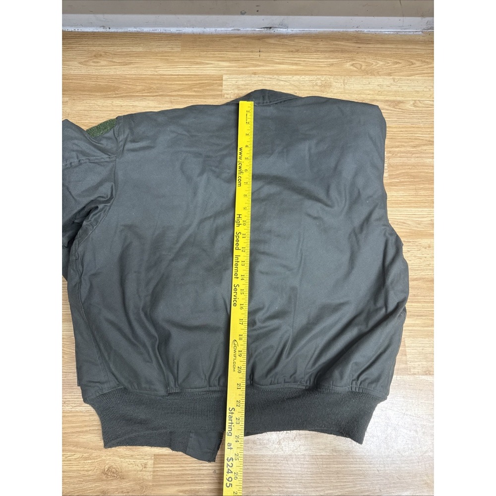 Flyers Cold Weather Jacket CWU 45/P Men's Green Flight Bomber Military Large - Picture 6 of 7